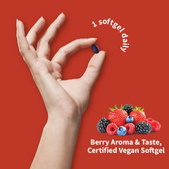 Garden of Life Herbals Daily-dose softgel on countertop suggesting easy routine.