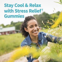 Garden of Life Herbals Stress Relief Gummy two gummies with a berry flavor for daily balance.