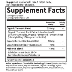 Garden of Life Organics clean tablet technology label highlighting organic non-GMO materials