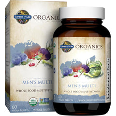 Garden of Life Organics Men's Multi bottle front view for daily energy support