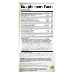 Garden of Life Organics Men's Multi nutrition facts panel highlight macro and micro nutrients