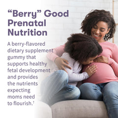 Garden of Life Organics Prenatal Gummies ingredients panel highlighting organic nine-fruit blend