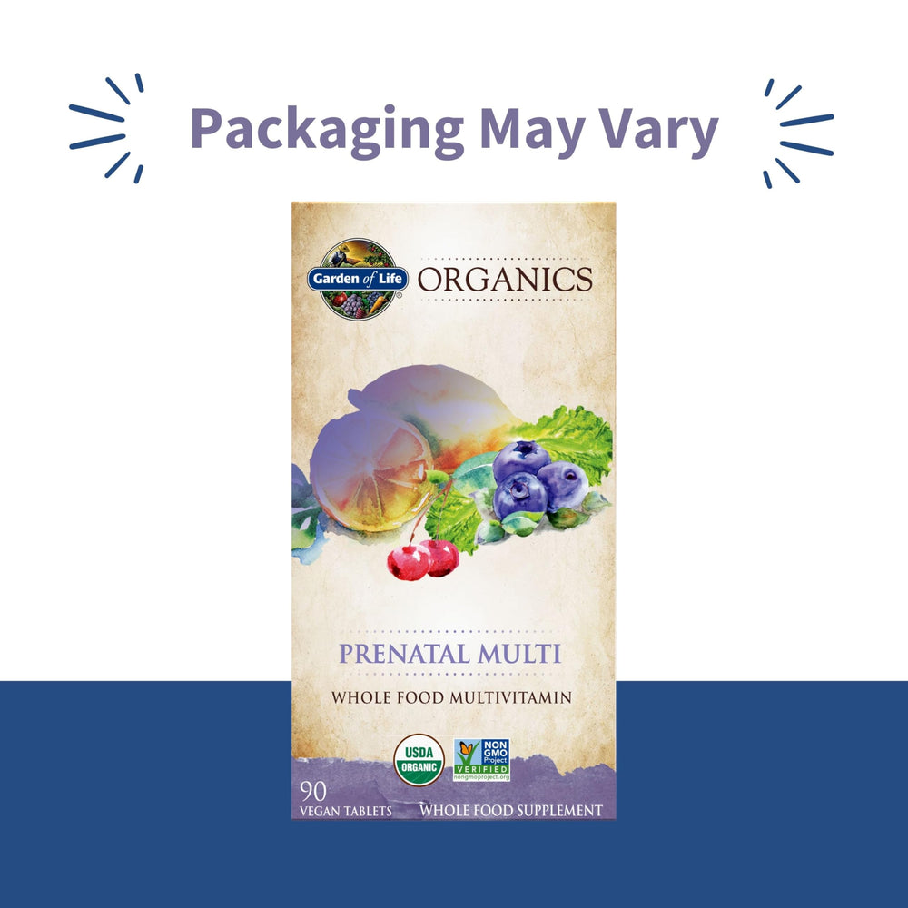Garden of Life Organics Prenatal Multi tablets dissolving—easy digestion and high bioavailability