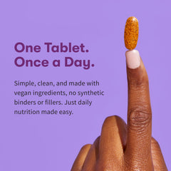 Label of Garden of Life Organics Women’s Multivitamin noting vegan D3 from lichen