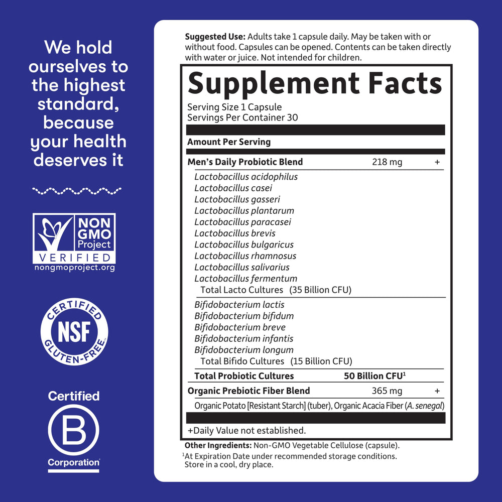 Garden of Life Probiotics for immune support for men's health