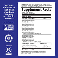 Garden of Life Probiotics for immune support for men's health