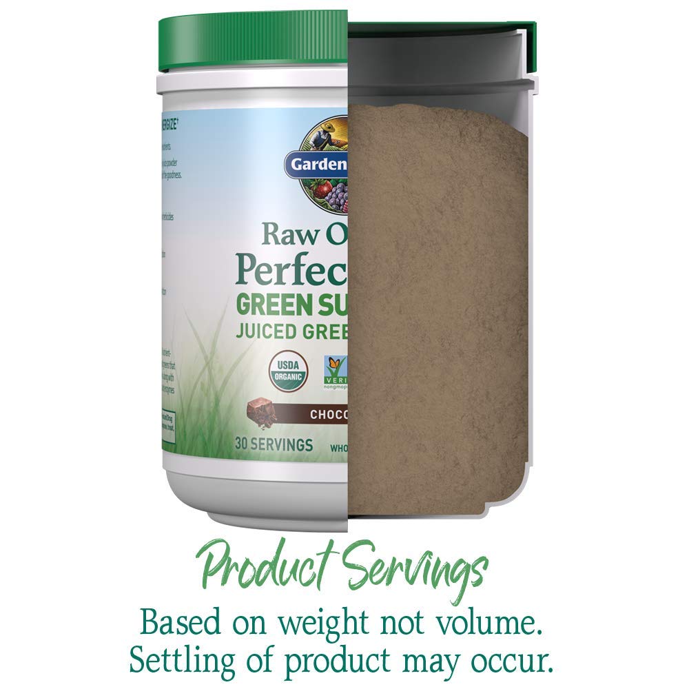 Garden of Life Raw Organic Perfect Food greens and sprouts blend for nutrition.