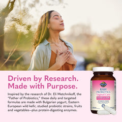 Garden of Life Vaginal Care packaging on shelf communicates premium probiotic blend