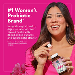 Garden of Life Raw Probiotics Women box indicates gluten-free and soy-free options.