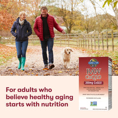 Garden of Life bottle features whole-food nutrition emphasis on the label.