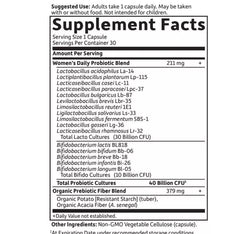 Garden of Life label highlighting 40 billion CFU across eight strains.