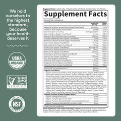Garden of Life Organics Men’s Multi 40+ certifications and organic status