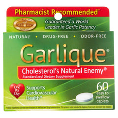 Garlique caplet with enteric coating for odor-free digestion and cardiovascular support