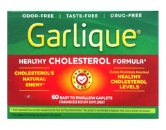 Garlique odor-free-caplets showcasing easy swallow and no garlic odor.