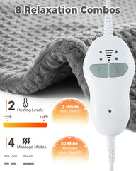 GarveeHome heating pad shows eight massage combinations for personalized comfort.