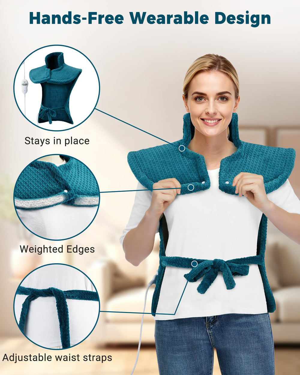 GarveeHome wearable design keeps the pad securely in place during use.