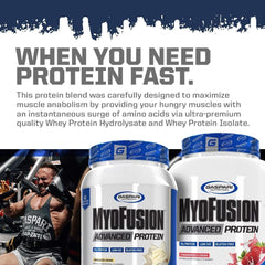 Shaker with Myofusion demonstrates smooth, flavorful chocolate peanut butter crunch.