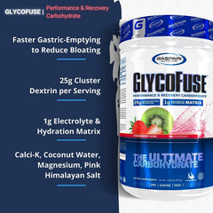 Gaspari Glycofuse being poured into a shaker for fast-muscle energy during exercise