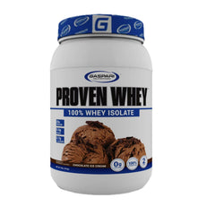 Gaspari Nutrition Proven Whey packaging highlighting high protein for post-workout recovery