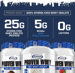 Gaspari Proven Whey powder scoop with glass shaker ready-to-mix
