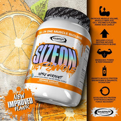 Gaspari SizeOn in-gym bottle emphasizes convenient packaging for workouts.