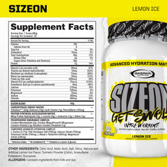Gaspari SizeOn scoop dispensing highlights simple dosing during training sessions.