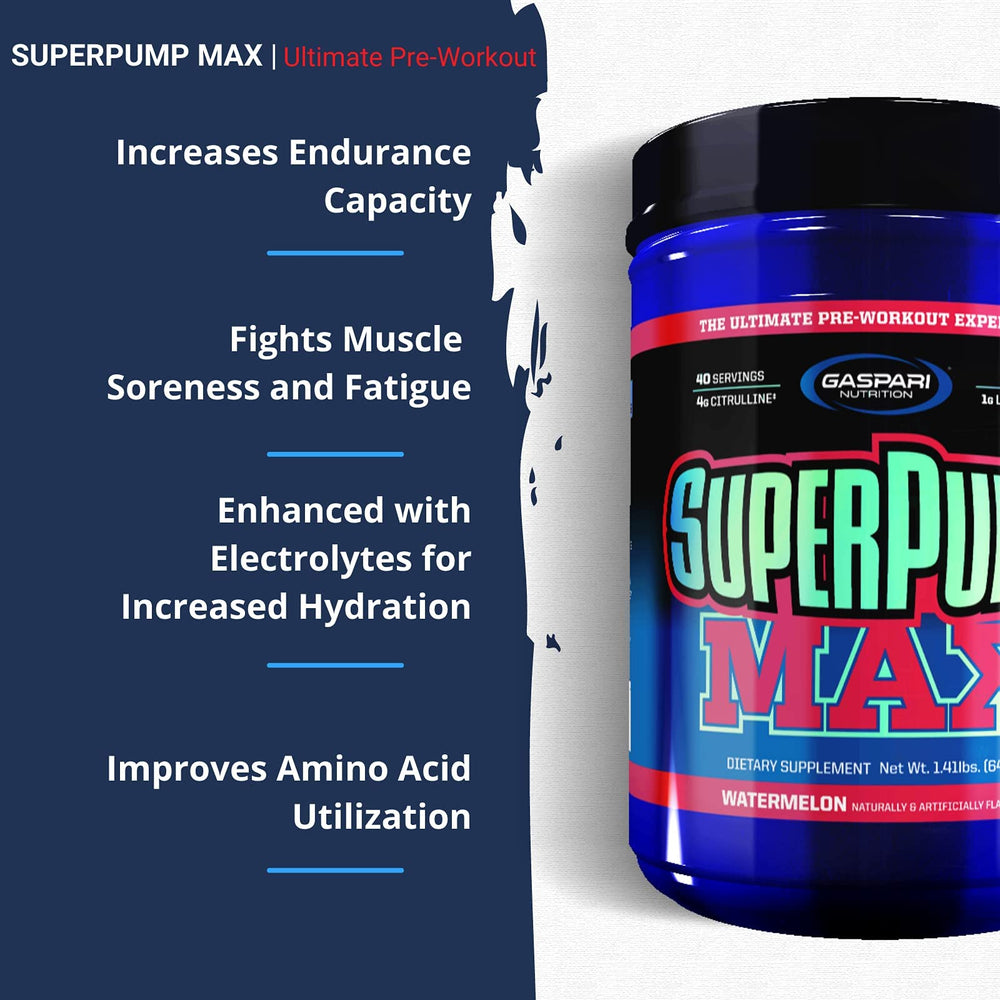 Gaspari SuperPump MAX scoop visible for precise dosing during intense sessions