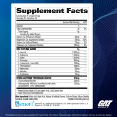 GAT SPORT Flexx EAAs fruit punch bottle front emphasizes flavor and endurance