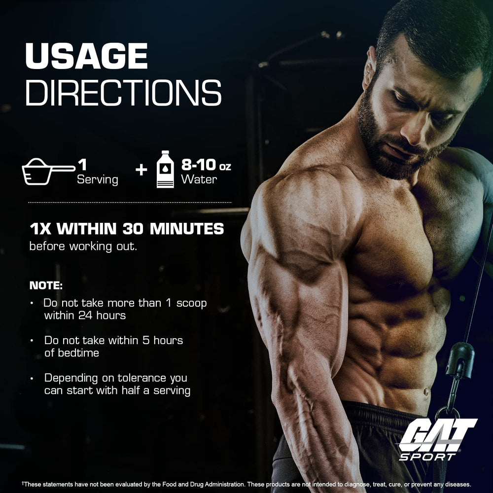 Single-scoop serving on counter ready for quick pre-workout prep.