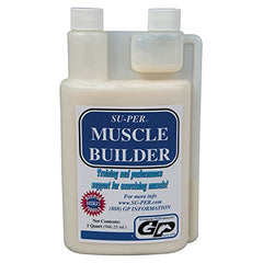 Gateway SU-PER Muscle Builder bottle pour shows the liquid supplement for lean muscle support