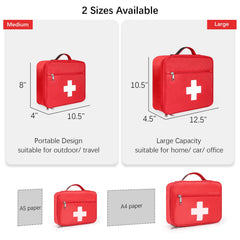 Gatycallaty bag features a bright red cross for quick identification.