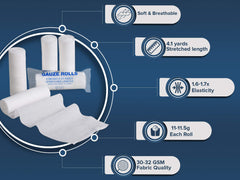 Gauze Care latex-free wound wrap designed for gentle removal and comfort