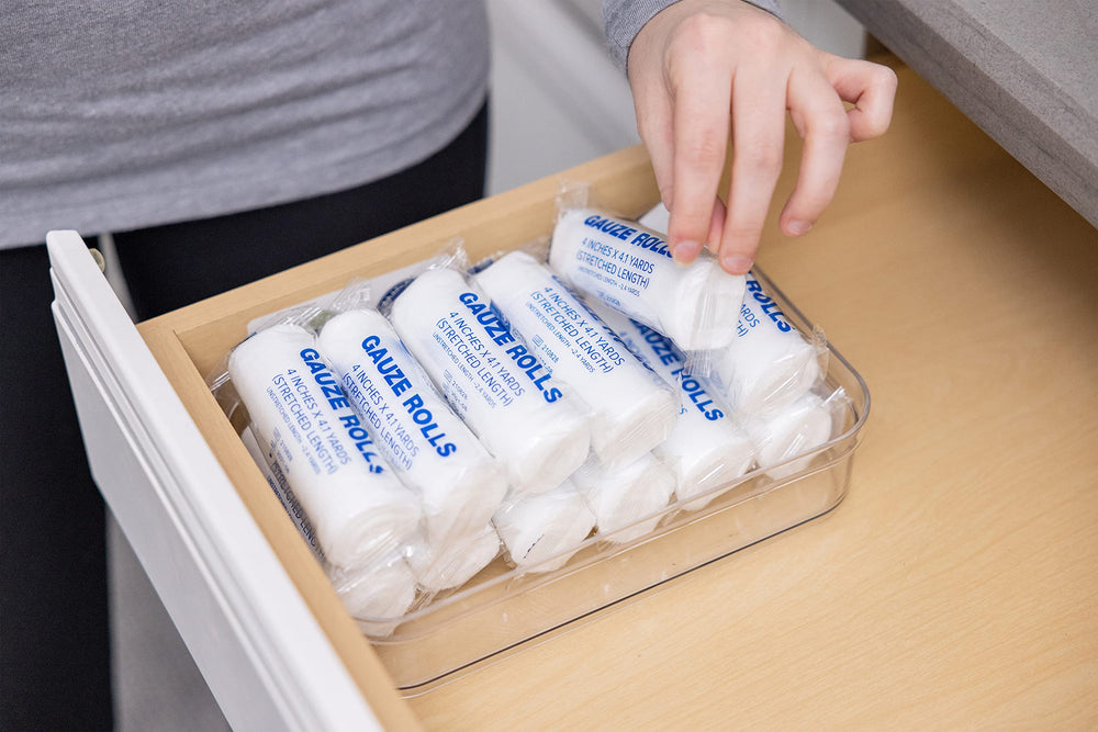 Gauze Care lint-free rolls shown for clean dressing changes