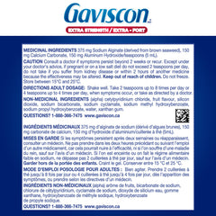 Gaviscon 600 ml packaging viewed from side