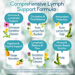 GAVYNETH dandelion and burdock blend illustration of plant-based lymph support.