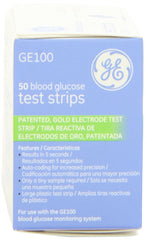 GE100 strips require a small blood sample for quick results