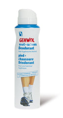 Gehwol Foot and Shoe Deodorant bottle reduces sweat and odor for feet and shoes.