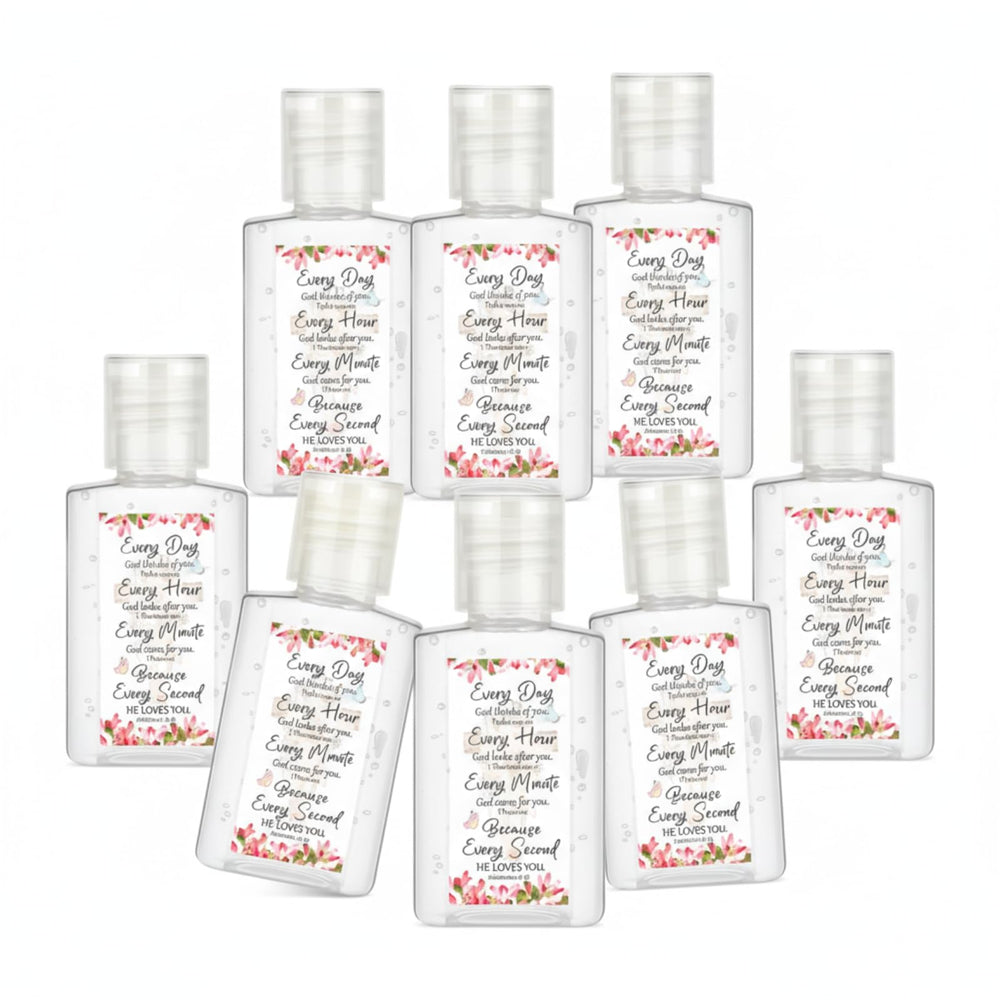 Gejoy scented Bible verse sanitizers, six fragrances for variety.
