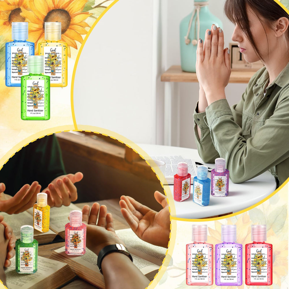 Gejoy six-scent hand sanitizers in 1oz bottles for versatile use