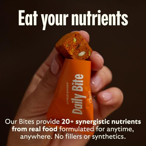 GEM Daily Bite nutrition facts panel close-up reinforces transparent ingredient details.