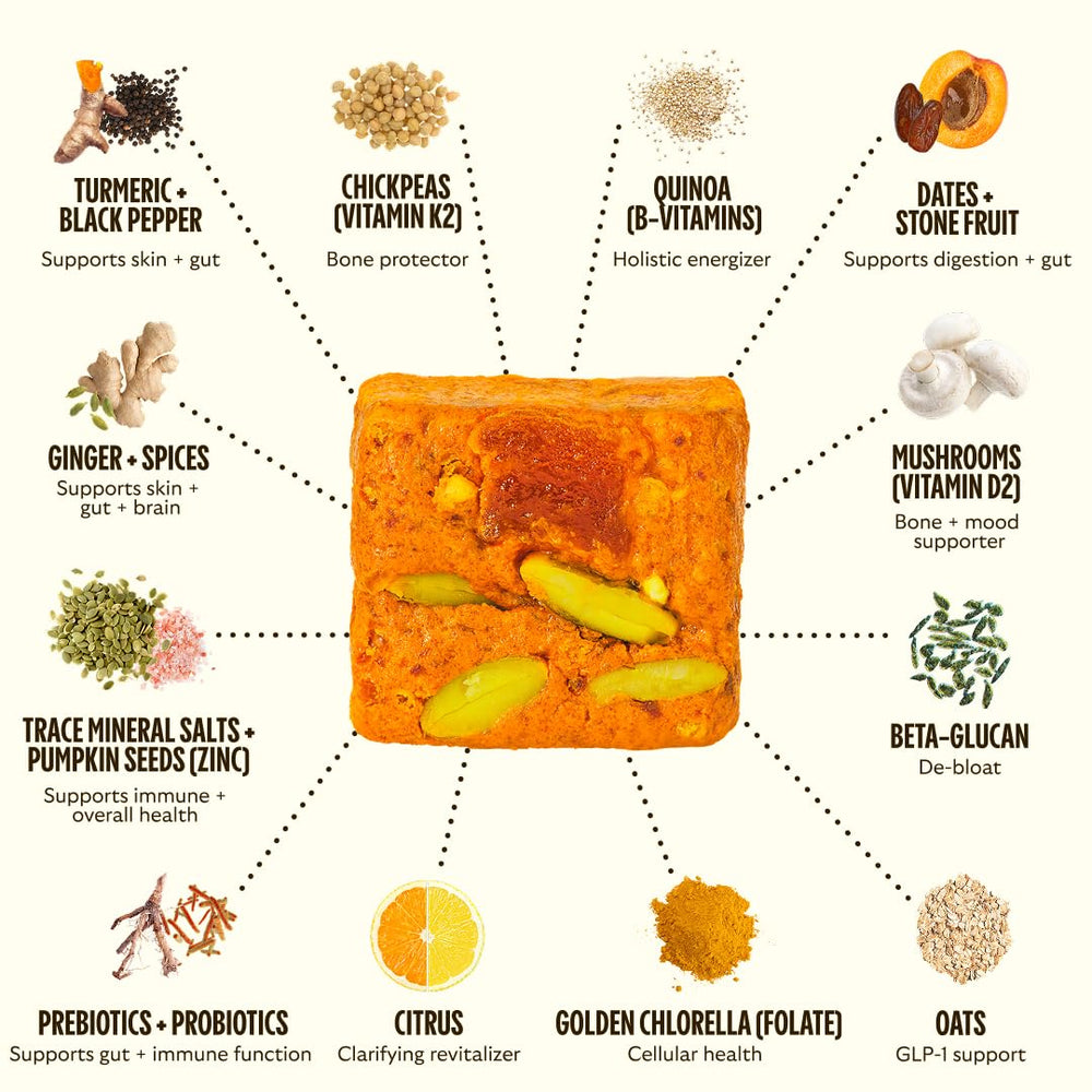 GEM Daily Bite travel-size packet with citrus-ginger flavor for on-the-go days.