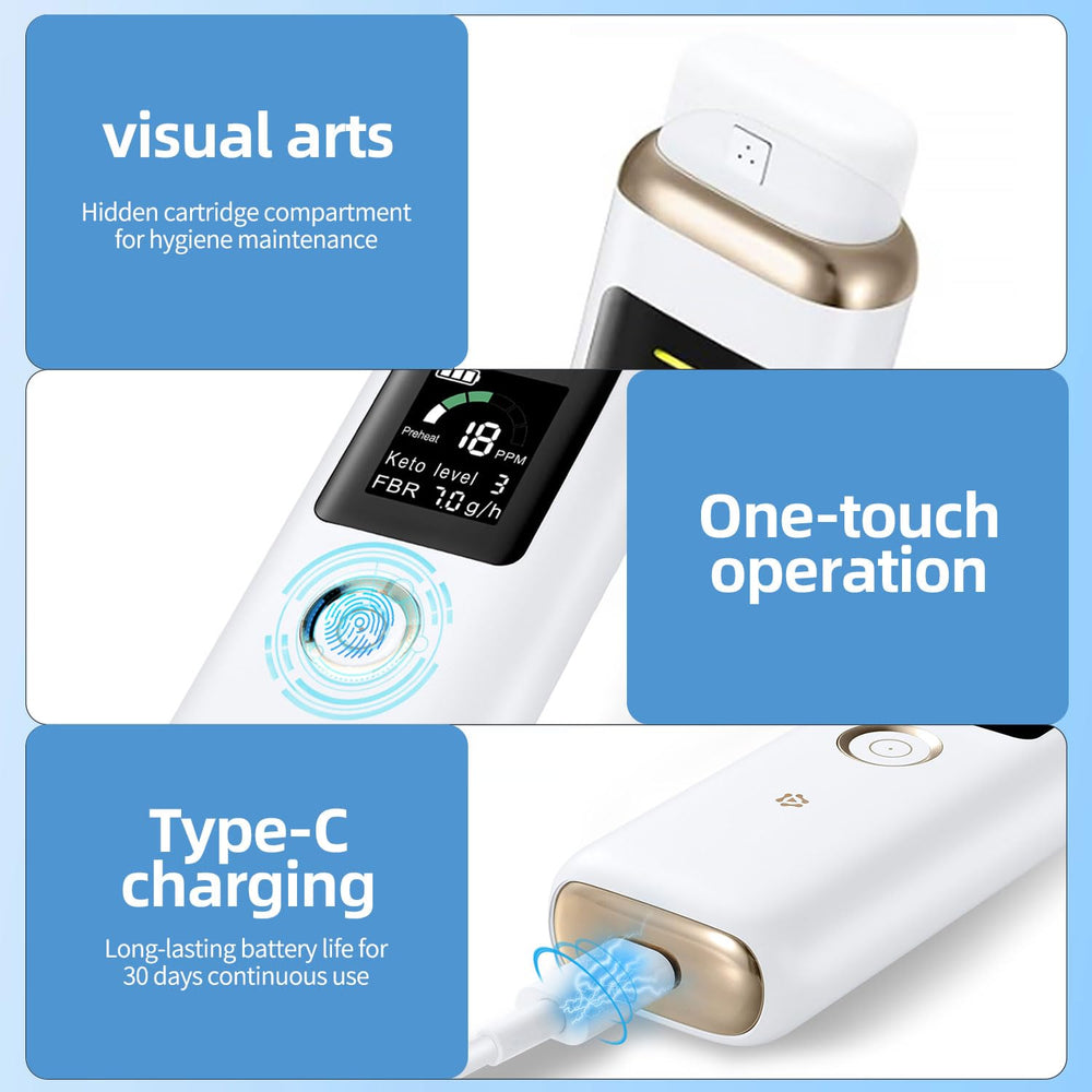 Gemusve Ketone Breath Monitor morning test setup for reliable results.