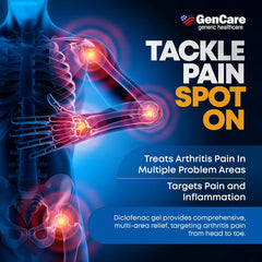 GenCare gel applied to knee or elbow area for comfort