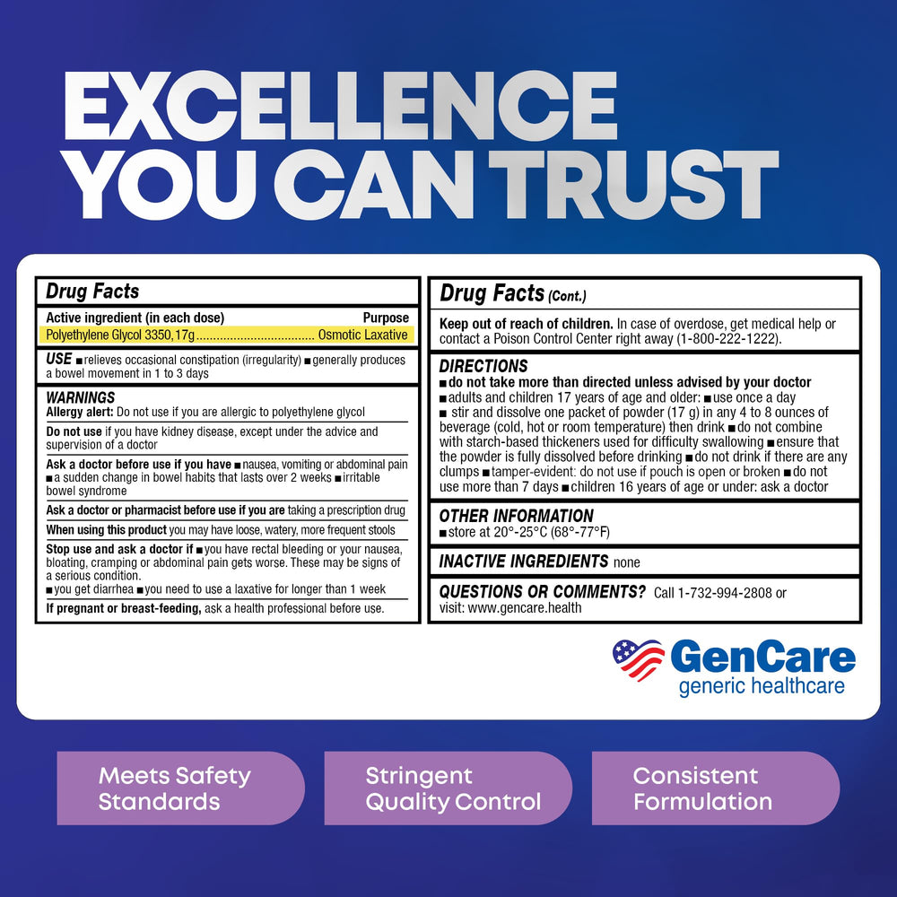 GenCare travel-friendly packets allow quick mixing in drinks anywhere