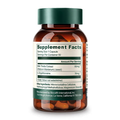 GENEIII bottle back label close-up highlighting ingredients and certifications