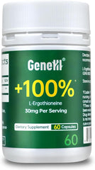 GENEIII ergothioneine bottle front signaling immune support and longevity potential.