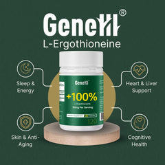 GENEIII Ergothioneine capsule closeup, 30 mg dose