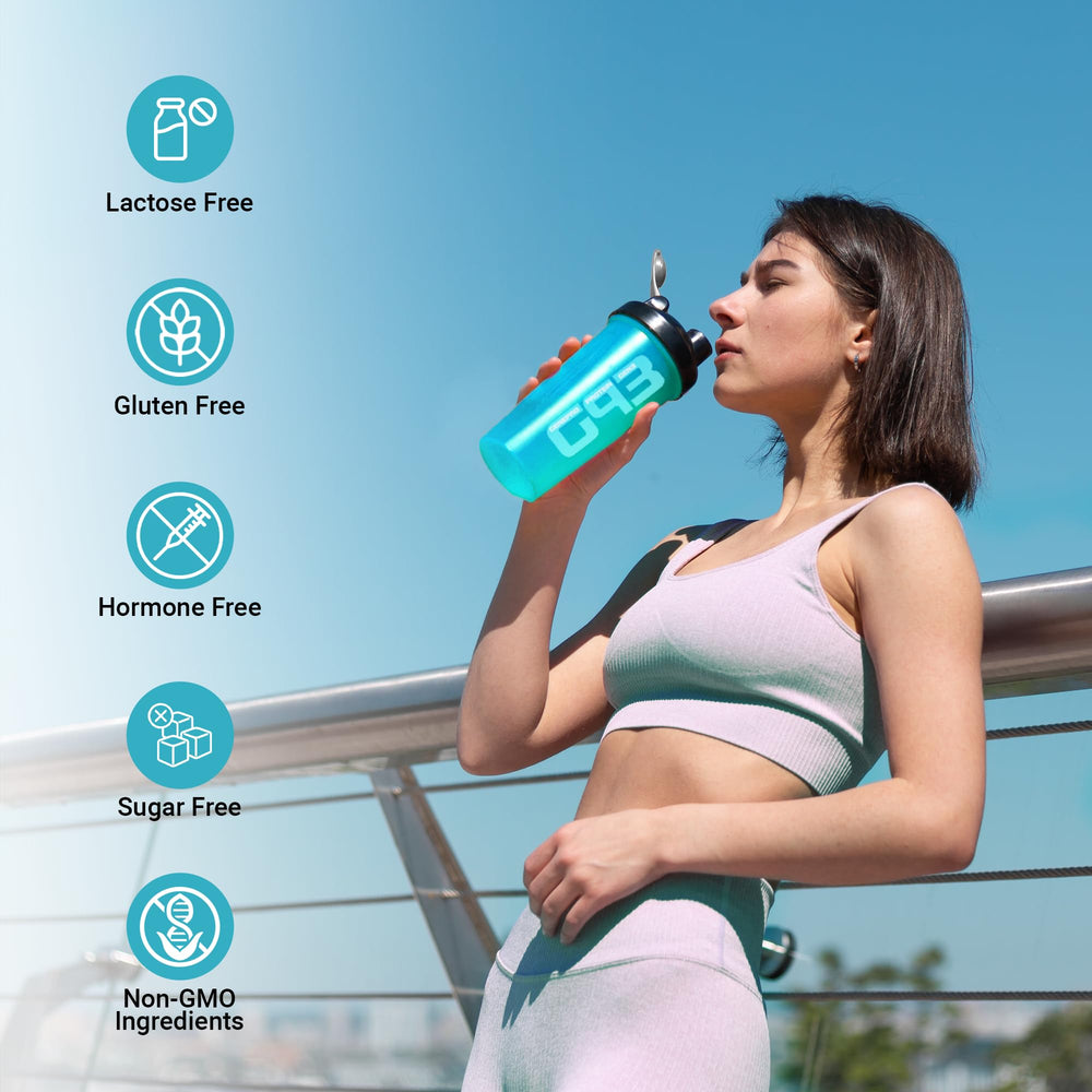 GENEPRO GEN. 3 bottle beside gym gear—supporting daily fitness routines.