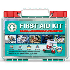 General Medi 295-piece first aid kit hardcase shown for travel readiness and organization