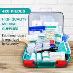 General Medi 420-piece contents showcased for versatile emergency needs.